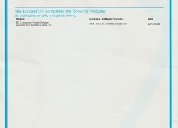 ECDL Profile Certificate, CAD